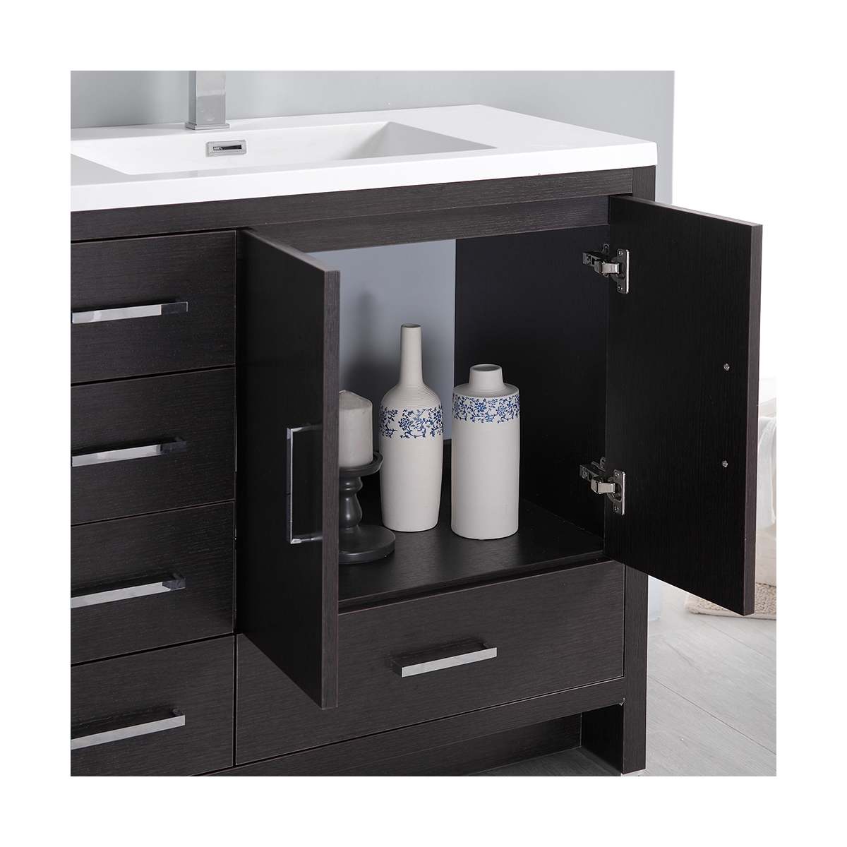 Imperia 36" Free Standing Single Basin Vanity Set with Cabinet, Acrylic Vanity Top, and Medicine Cabinet - image 9