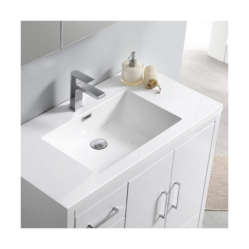 Imperia 36" Free Standing Single Basin Vanity Set with Cabinet, Acrylic Vanity Top, and Medicine Cabinet - image 10