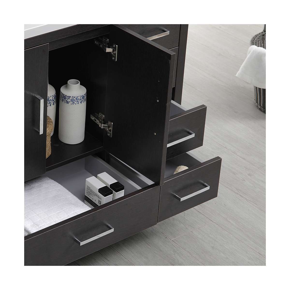 Imperia 36" Free Standing Single Basin Vanity Set with Cabinet, Acrylic Vanity Top, and Medicine Cabinet