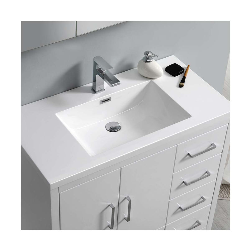 Imperia 36" Free Standing Single Basin Vanity Set with Cabinet, Acrylic Vanity Top, and Medicine Cabinet - image 12