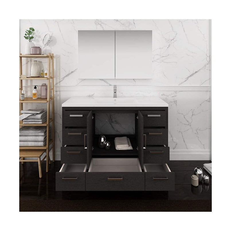 Imperia 48" Free Standing Single Basin Vanity Set with Cabinet, Acrylic Vanity Top, and Medicine Cabinet - image 6