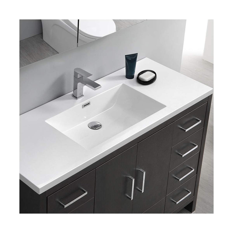 Imperia 48" Free Standing Single Basin Vanity Set with Cabinet, Acrylic Vanity Top, and Medicine Cabinet - image 8