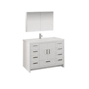 Imperia 48" Free Standing Single Basin Vanity Set with Cabinet, Acrylic Vanity Top, and Medicine Cabinet - image 1