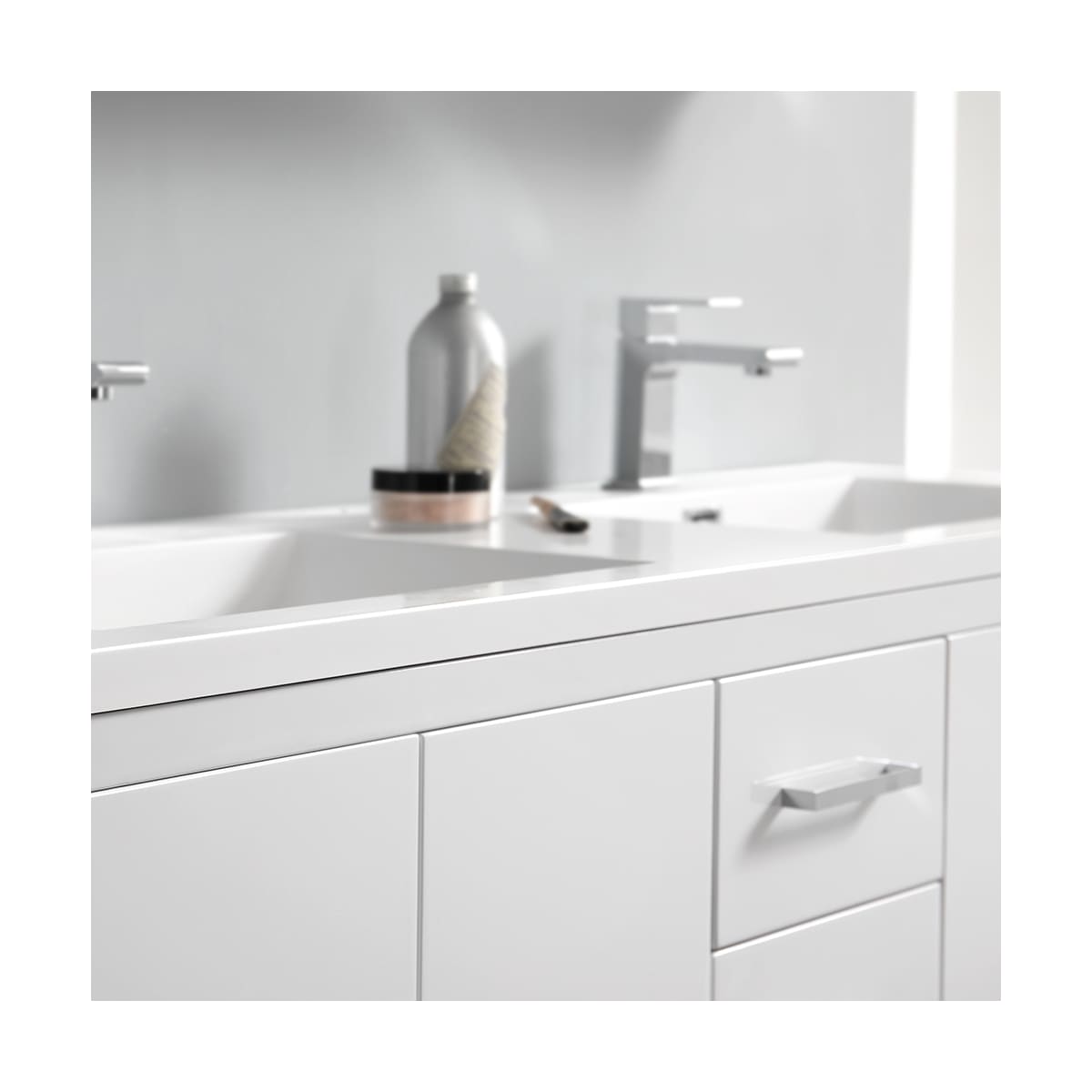 Imperia 60" Free Standing Double Basin Vanity Set with Cabinet, Acrylic Vanity Top, and Medicine Cabinet - image 15