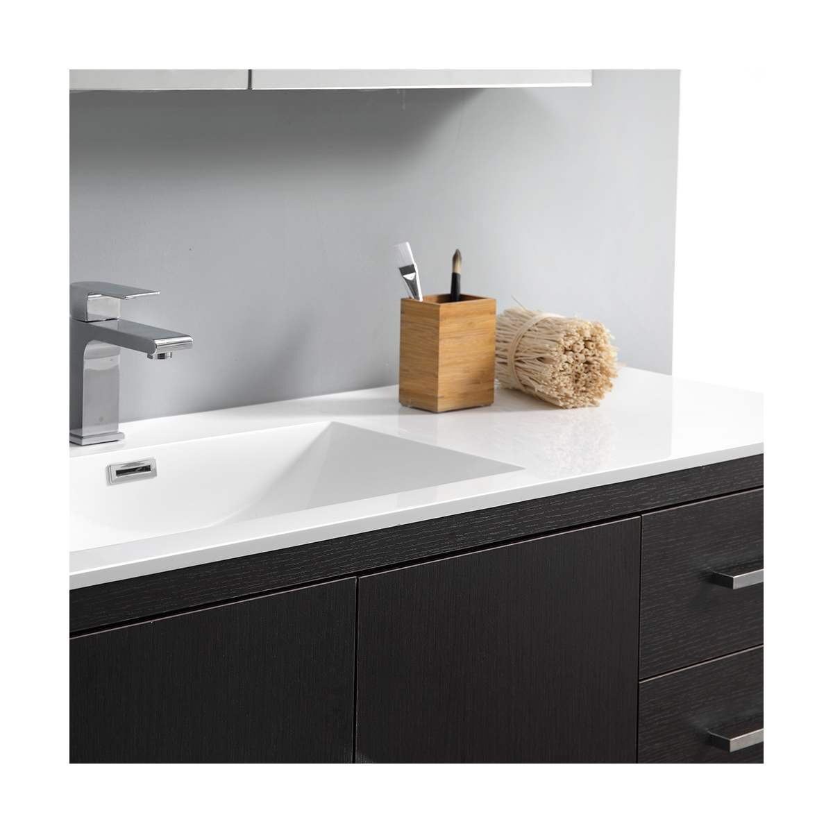 Imperia 60" Free Standing Single Basin Vanity Set with Cabinet, Acrylic Vanity Top, and Medicine Cabinet