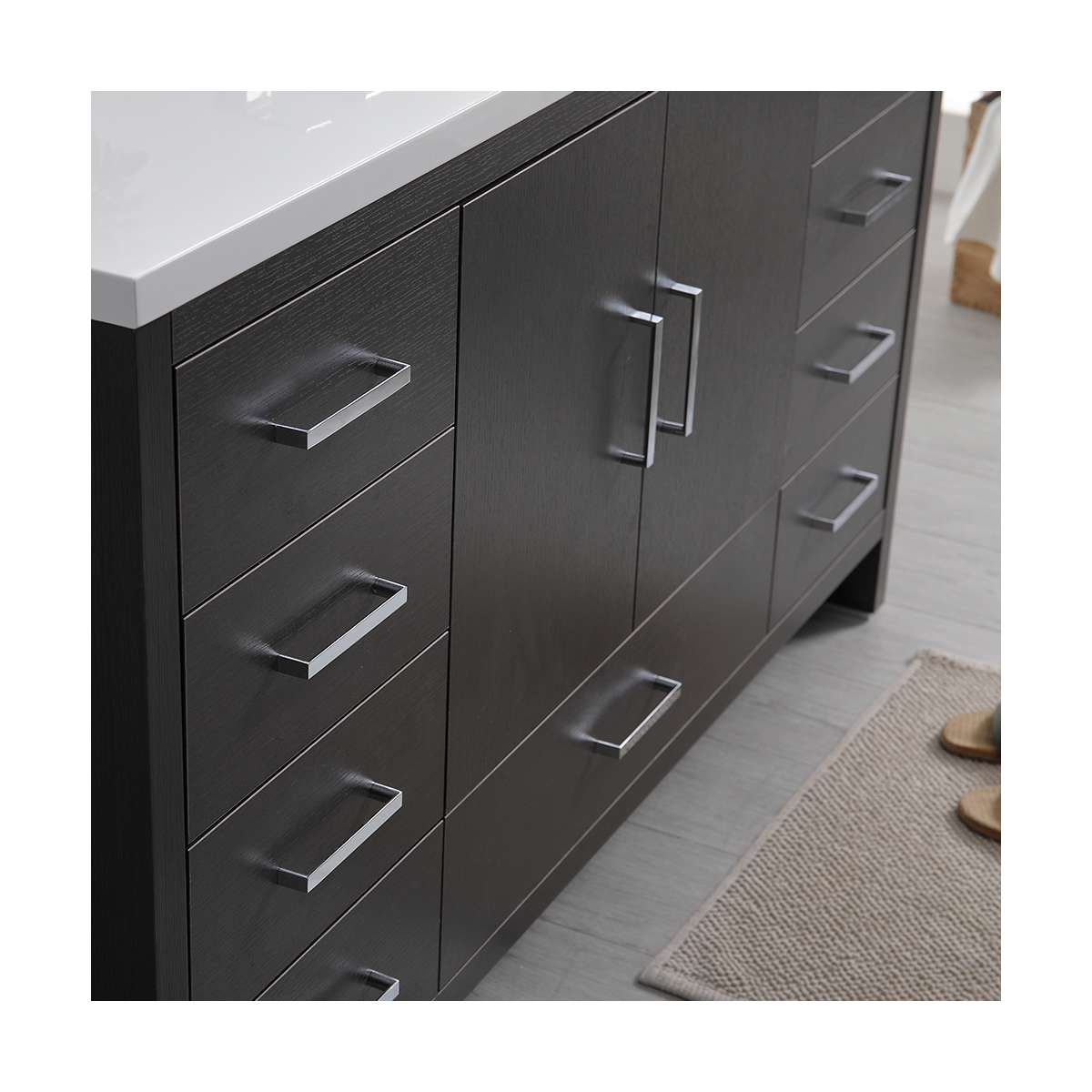 Imperia 60" Free Standing Single Basin Vanity Set with Cabinet, Acrylic Vanity Top, and Medicine Cabinet - image 14
