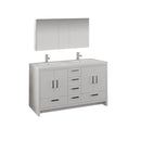 Imperia 60" Free Standing Double Basin Vanity Set with Cabinet, Acrylic Vanity Top, and Medicine Cabinet - image 1