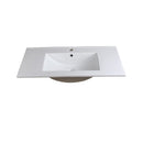 Torino 35-3/4" Ceramic Drop In Vanity Top with an Integrated Sink, Single Faucet Hole, and Overflow - image 2