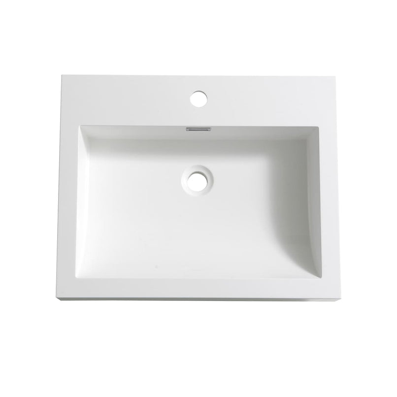 Nano 23-3/8" Acrylic Drop In Vanity Top with an Integrated Sink, Single Faucet Hole, and Overflow - image 2