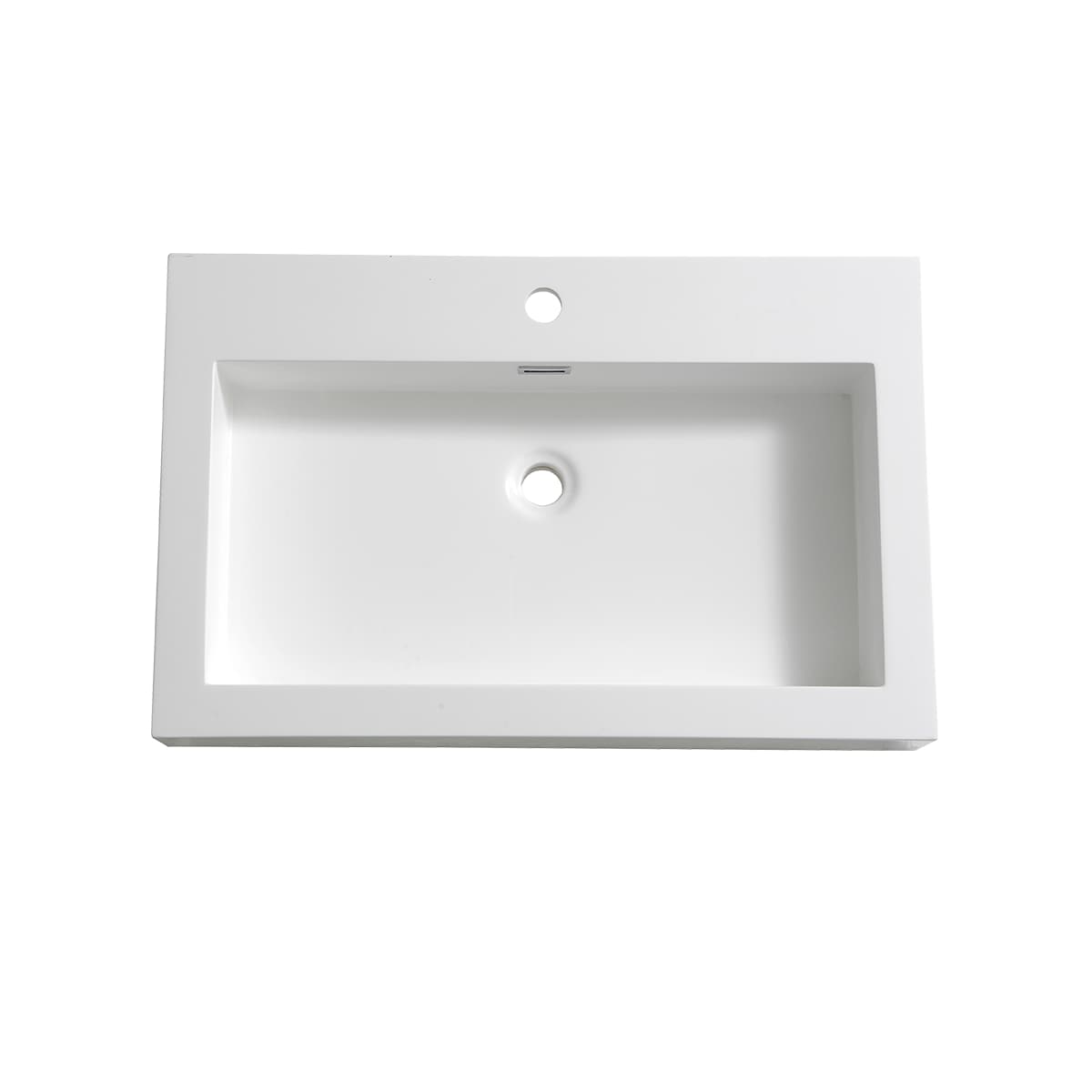 Livello 29-3/8" Acrylic Drop In Vanity Top with an Integrated Sink, Single Faucet Hole, and Overflow