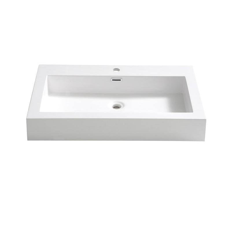 Livello 29-3/8" Acrylic Drop In Vanity Top with an Integrated Sink, Single Faucet Hole, and Overflow - image 1