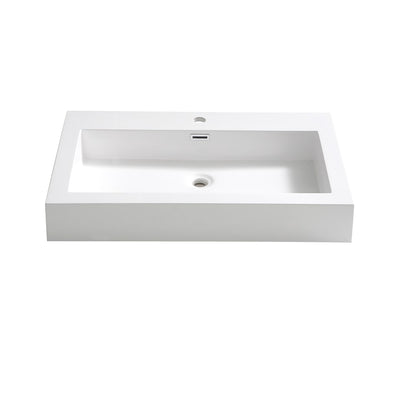 Livello 29-3/8" Acrylic Drop In Vanity Top with an Integrated Sink, Single Faucet Hole, and Overflow - image 1