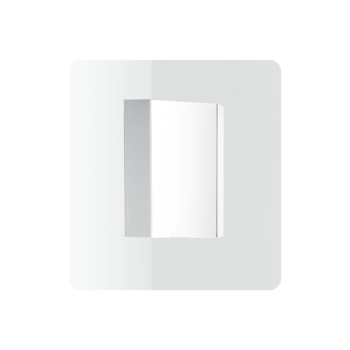 Coda 14" x 23-1/2" Single Door Framed Corner Medicine Cabinet with Two Shelves