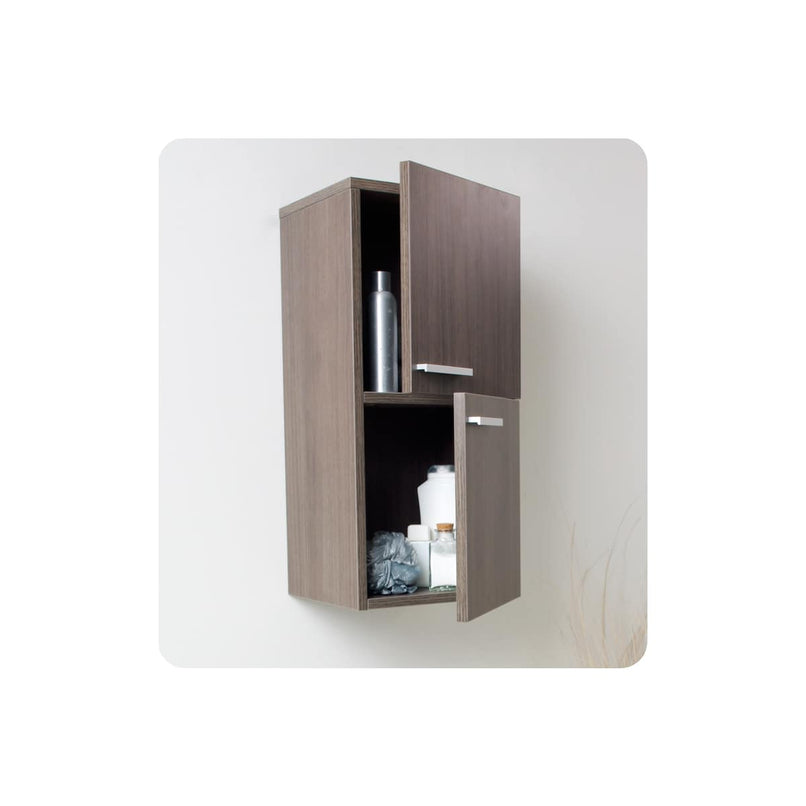 Senza 27" Wall Mounted Bathroom Linen Cabinet with Two Storage Areas - image 4
