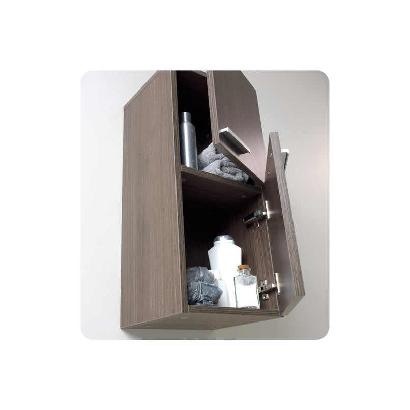 Senza 27" Wall Mounted Bathroom Linen Cabinet with Two Storage Areas - image 5