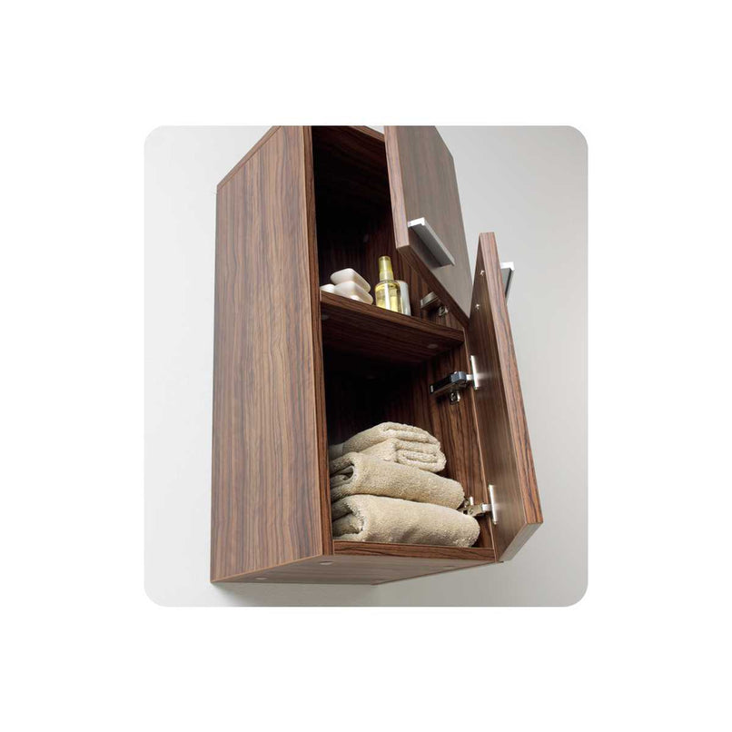 Senza 27" Wall Mounted Bathroom Linen Cabinet with Two Storage Areas - image 7