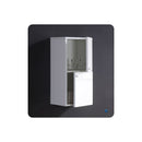 Senza 27" Wall Mounted Bathroom Linen Cabinet with Two Storage Areas - image 10