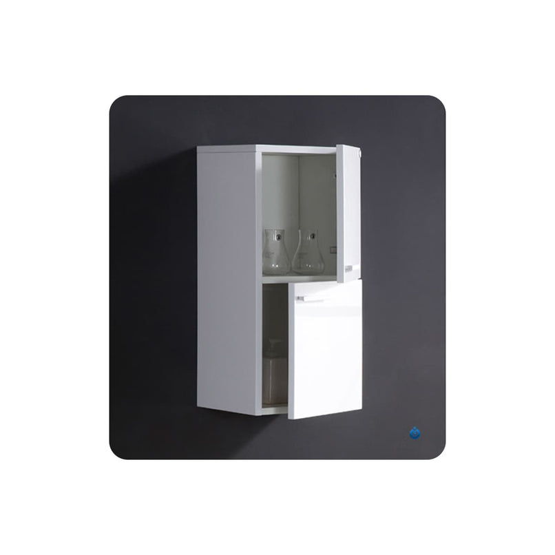 Senza 27" Wall Mounted Bathroom Linen Cabinet with Two Storage Areas - image 10