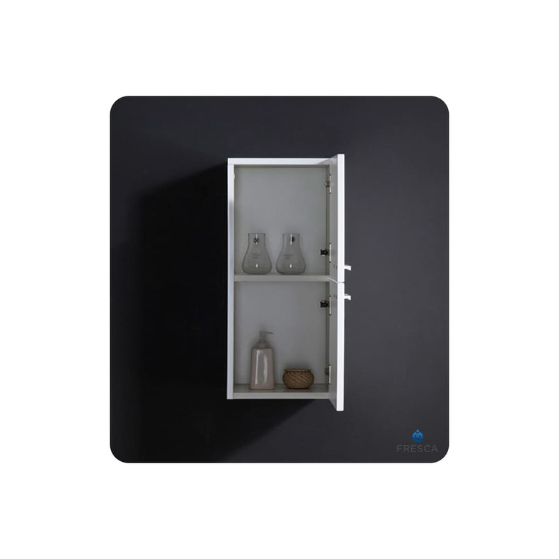 Senza 27" Wall Mounted Bathroom Linen Cabinet with Two Storage Areas - image 11