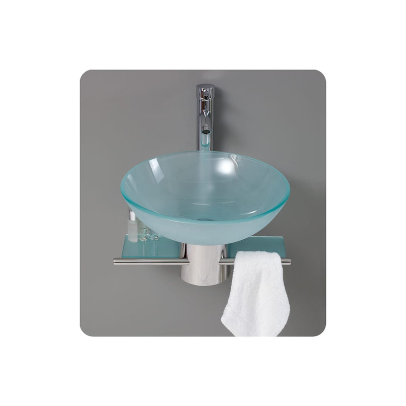 Cristallino 21" Wall Mounted Single Basin Vanity Set with Cabinet - image 3