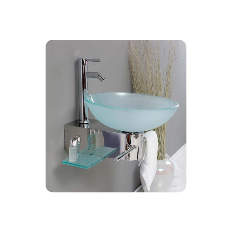 Cristallino 21" Wall Mounted Single Basin Vanity Set with Cabinet - image 4