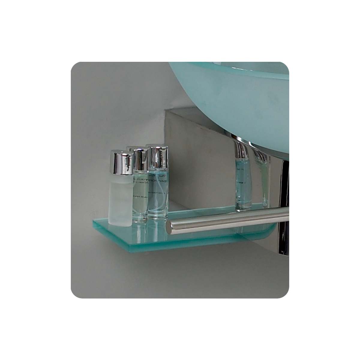 Cristallino 21" Wall Mounted Single Basin Vanity Set with Cabinet