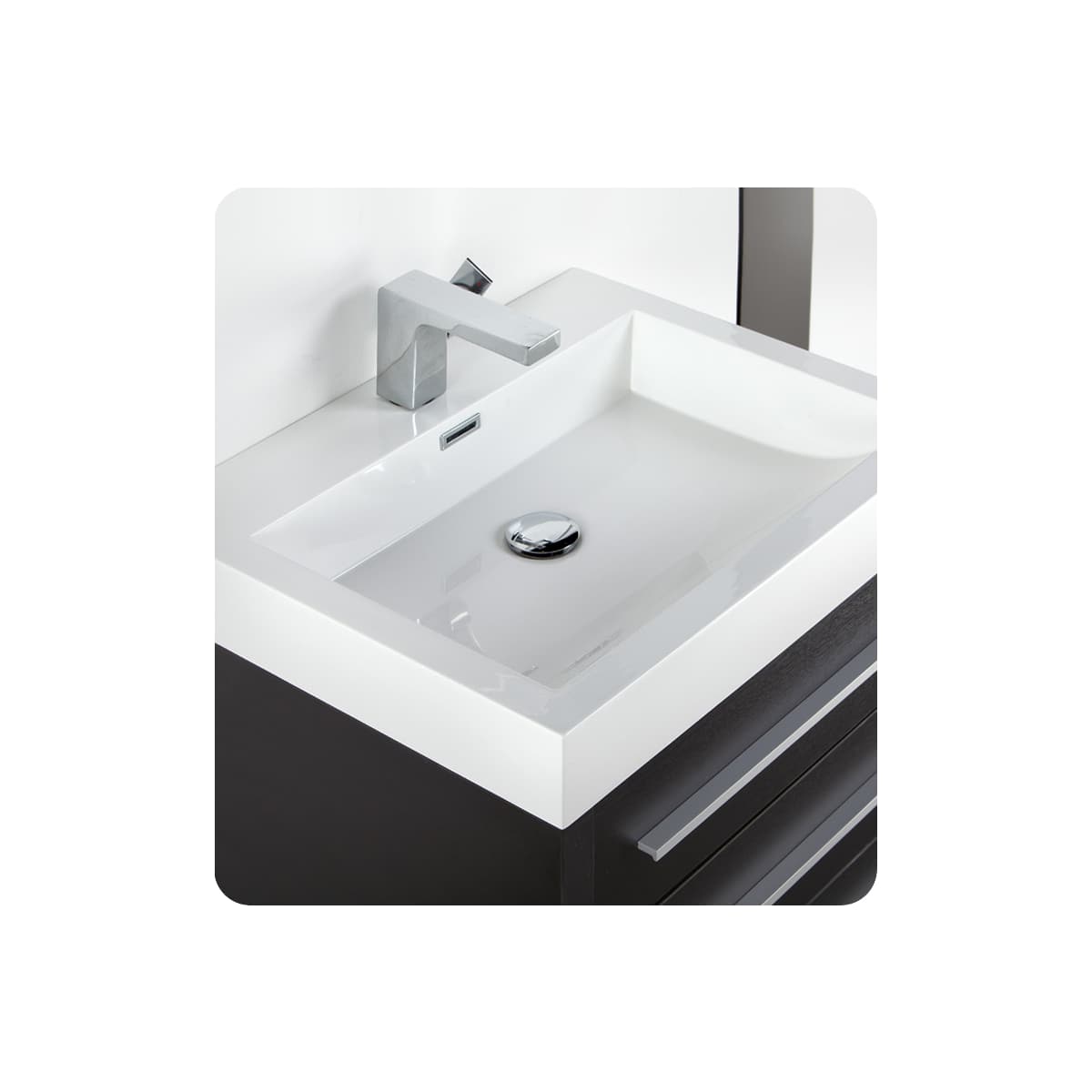 Livello 24" Free Standing Single Basin Vanity Set with Cabinet, Acrylic Vanity Top, and Medicine Cabinet