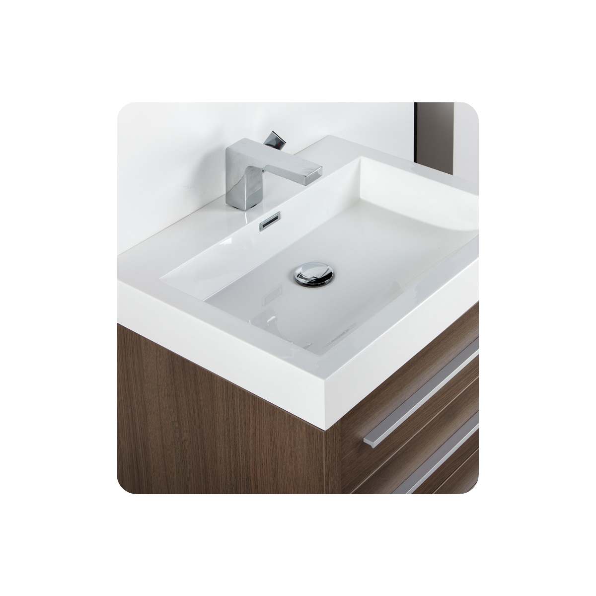 Livello 24" Free Standing Single Basin Vanity Set with Cabinet, Acrylic Vanity Top, and Medicine Cabinet