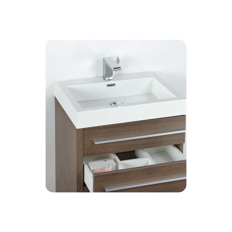 Livello 24" Free Standing Single Basin Vanity Set with Cabinet, Acrylic Vanity Top, and Medicine Cabinet - image 10