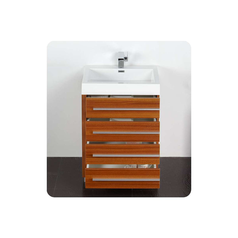 Livello 24" Free Standing Single Basin Vanity Set with Cabinet, Acrylic Vanity Top, and Medicine Cabinet - image 16