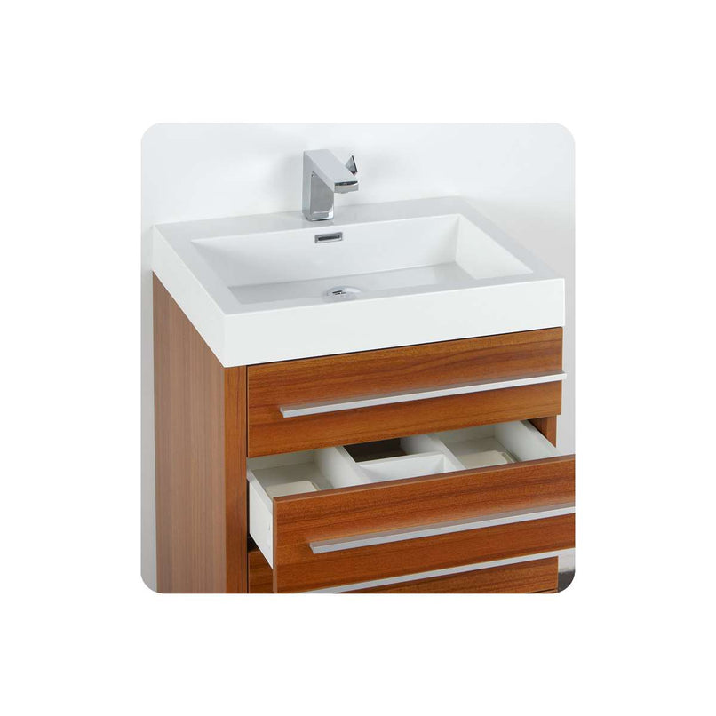 Livello 24" Free Standing Single Basin Vanity Set with Cabinet, Acrylic Vanity Top, and Medicine Cabinet - image 17