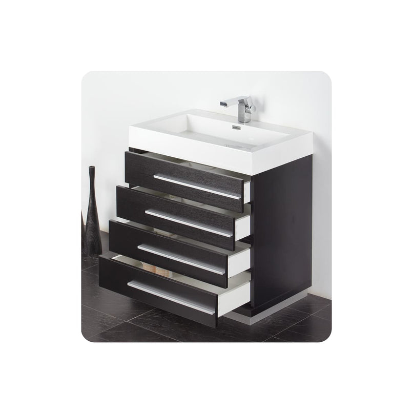 Livello 30" Free Standing Single Basin Vanity Set with Cabinet, Ceramic Vanity Top, and Medicine Cabinet - image 3