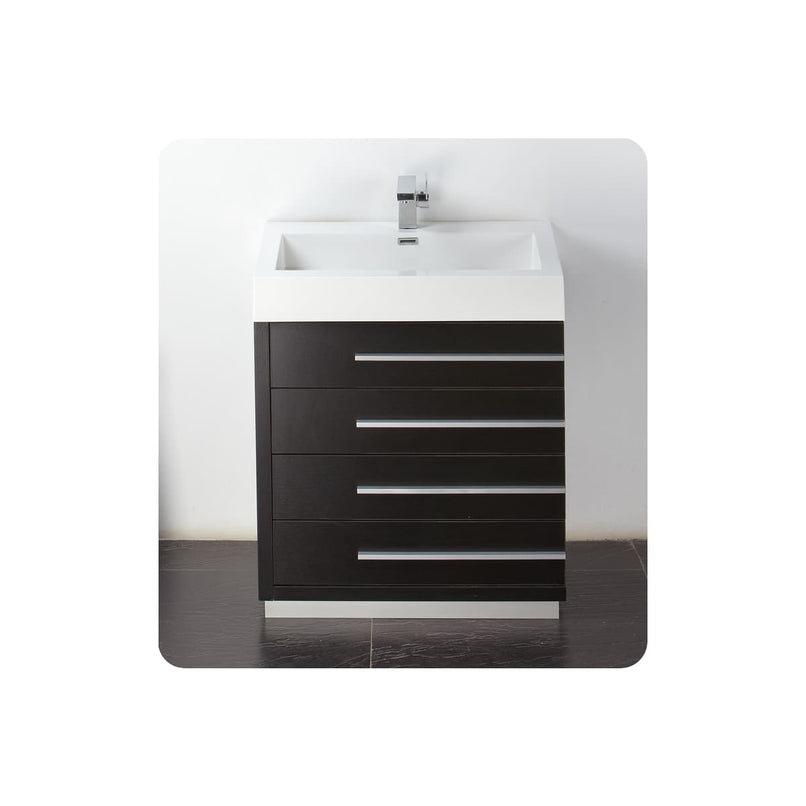 Livello 30" Free Standing Single Basin Vanity Set with Cabinet, Ceramic Vanity Top, and Medicine Cabinet - image 5