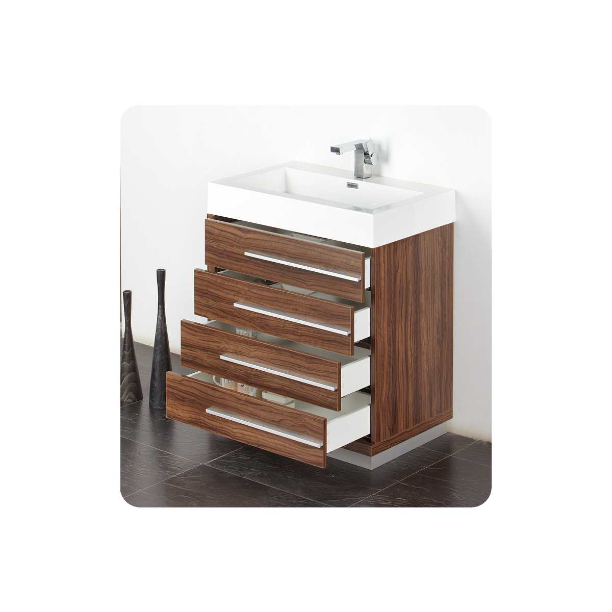 Livello 30" Free Standing Single Basin Vanity Set with Cabinet, Ceramic Vanity Top, and Medicine Cabinet