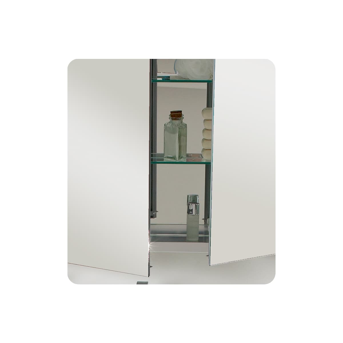 Vista 36" Wall Mounted Single Basin Vanity Set with Cabinet, Acrylic Vanity Top, and Medicine Cabinet