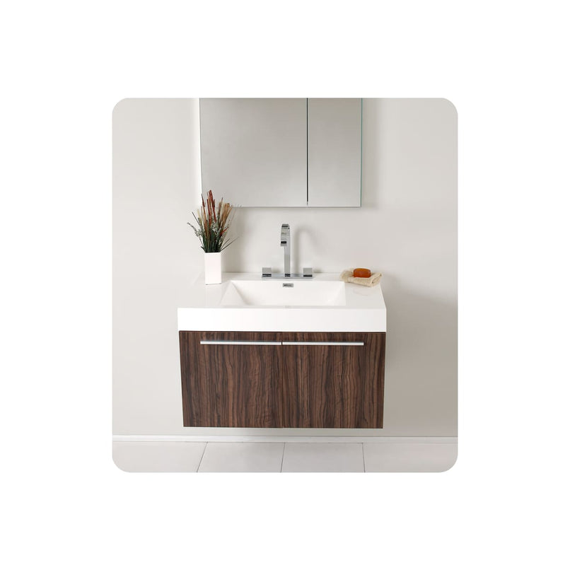 Vista 36" Wall Mounted Single Basin Vanity Set with Cabinet, Acrylic Vanity Top, and Medicine Cabinet - image 11