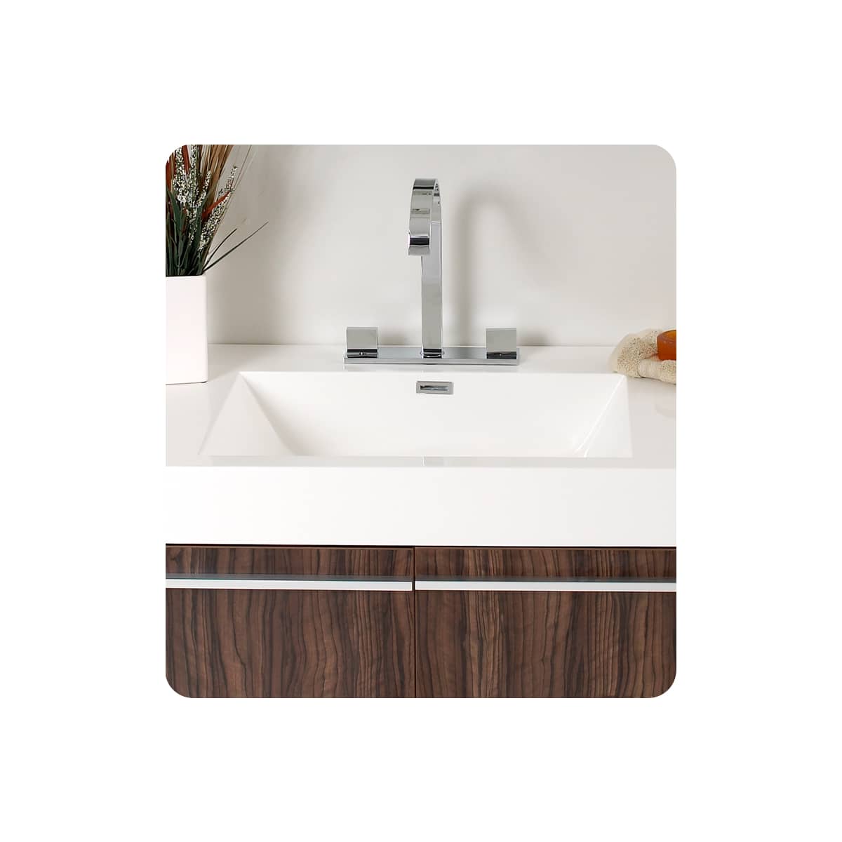 Vista 36" Wall Mounted Single Basin Vanity Set with Cabinet, Acrylic Vanity Top, and Medicine Cabinet - image 15
