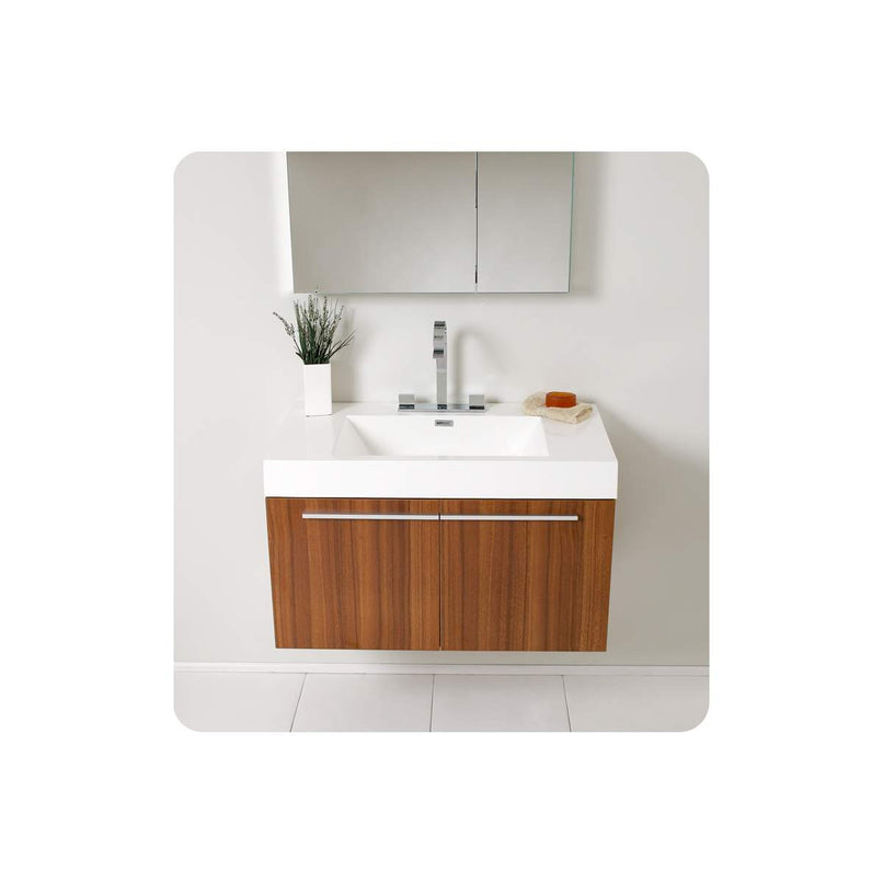 Vista 36" Wall Mounted Single Basin Vanity Set with Cabinet, Acrylic Vanity Top, and Medicine Cabinet - image 19
