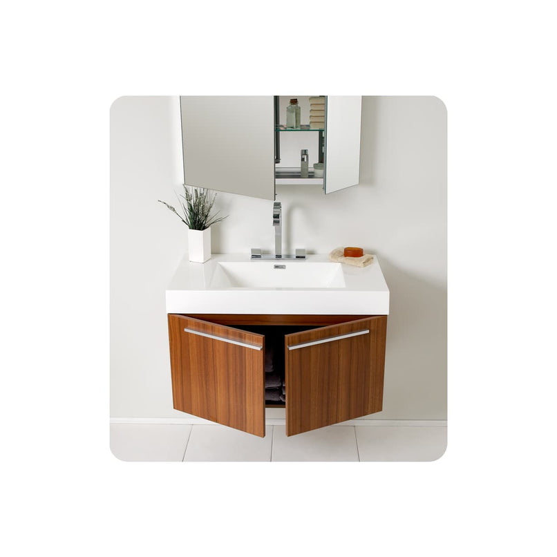 Vista 36" Wall Mounted Single Basin Vanity Set with Cabinet, Acrylic Vanity Top, and Medicine Cabinet - image 20
