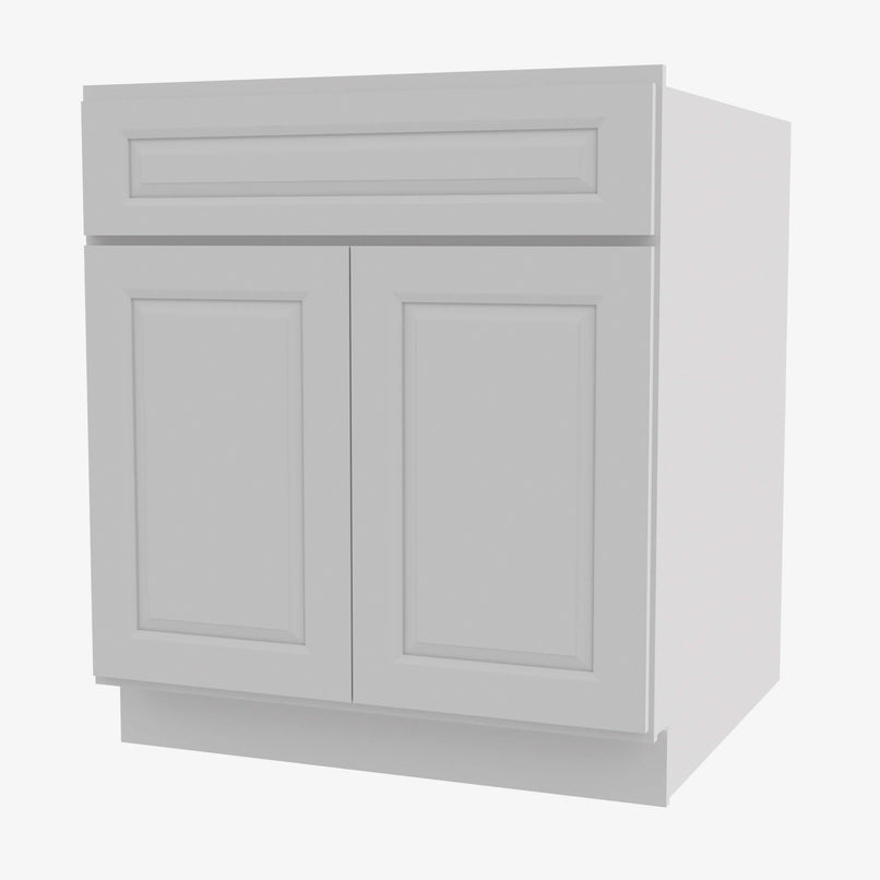 GW-B27B Double Door 27 Inch Base Cabinet | Gramercy White - image 1