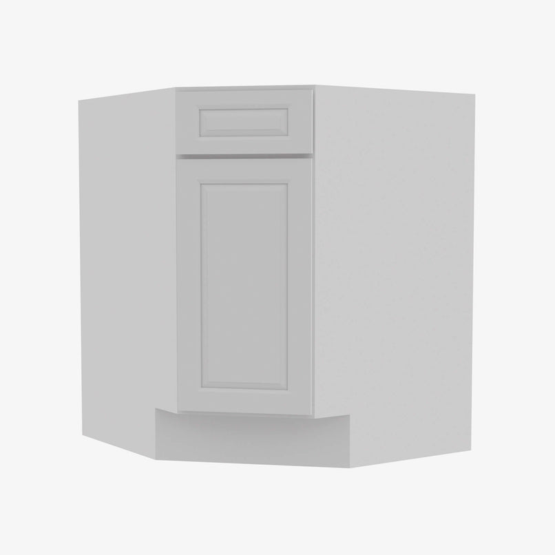 GW-BDCF36 Single Door Cabinets 36 Inch Base Diagonal Corner Sink & Cabinets Cabinet | Gramercy White - image 1