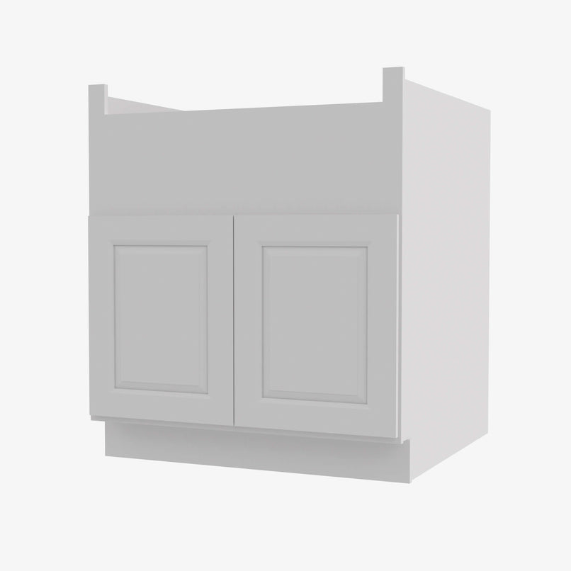 GW-FSB30B 30 Inch Farmhouse Sink Base Cabinet | Gramercy White - image 1
