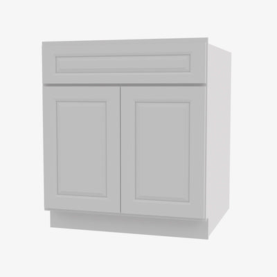GW-S2421B-34-1/2 Double Door 24 Inch Sink Base Vanity with Drawers | Gramercy White - image 1