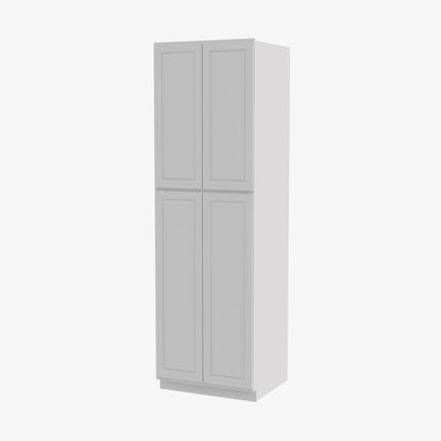 GW-WP2496B Four Door 24 Inch Tall Wall Pantry Cabinet with Butt Doors | Gramercy White - image 1