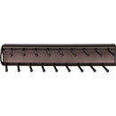 Closet System 14" Sliding Push Open Tie Rack Organizer with 18 Hooks - 100lb Bearing - image 1