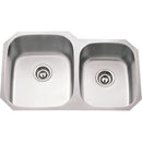 32" Undermount Double Basin Stainless Steel Kitchen Sink - image 1