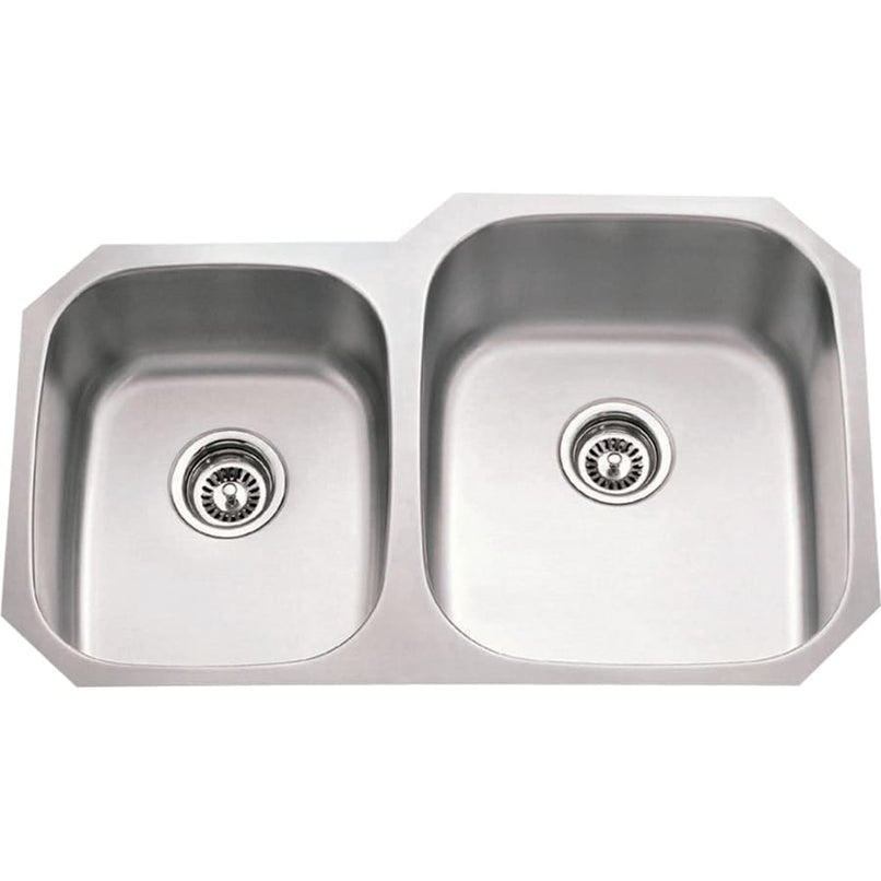 32" Undermount Double Basin Stainless Steel Kitchen Sink - image 1