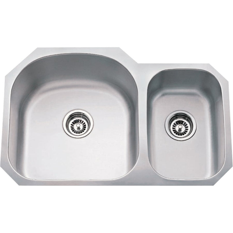 31-1/2" Undermount Double Basin Stainless Steel Kitchen Sink - image 1