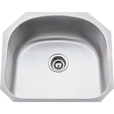 23-1/4"L x 20-7/8"W x 9"D 18 Gauge Undermount Single Bowl Stainless Steel Utility Laundry Sink - image 1