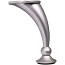 4-1/2" Tall Curved Metal Furniture Leg with Adjustable Height - image 1